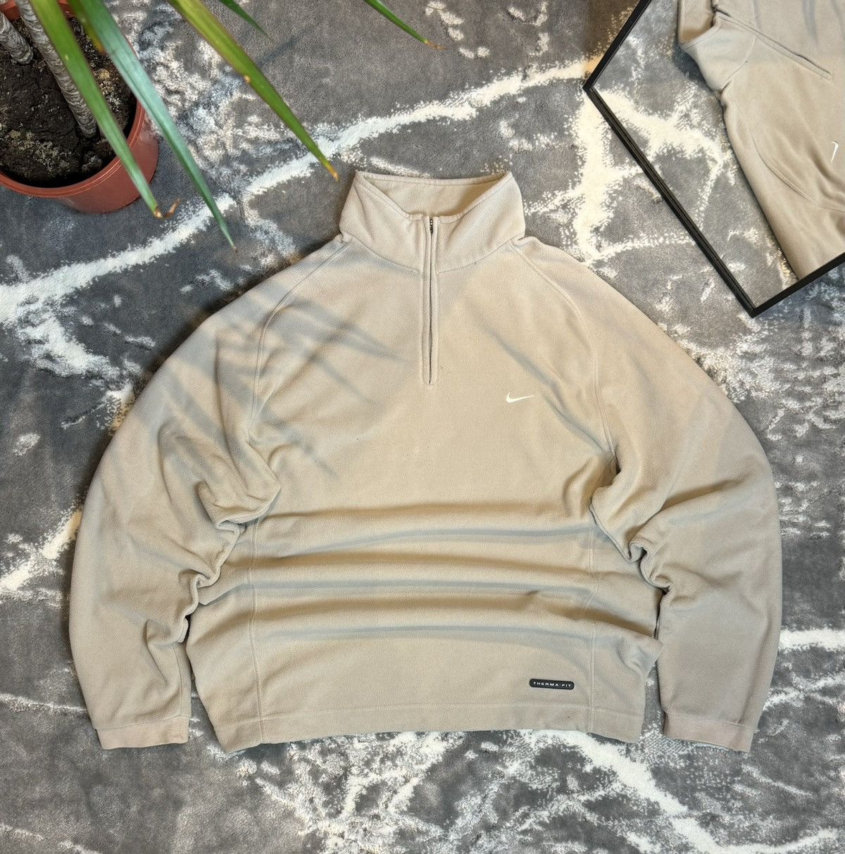 Nike 90s Nike Vintage Fleece Teddy Zip Jacket Mini Swoosh Size US L / EU 52-54 / 3 - 2 Thumbnail