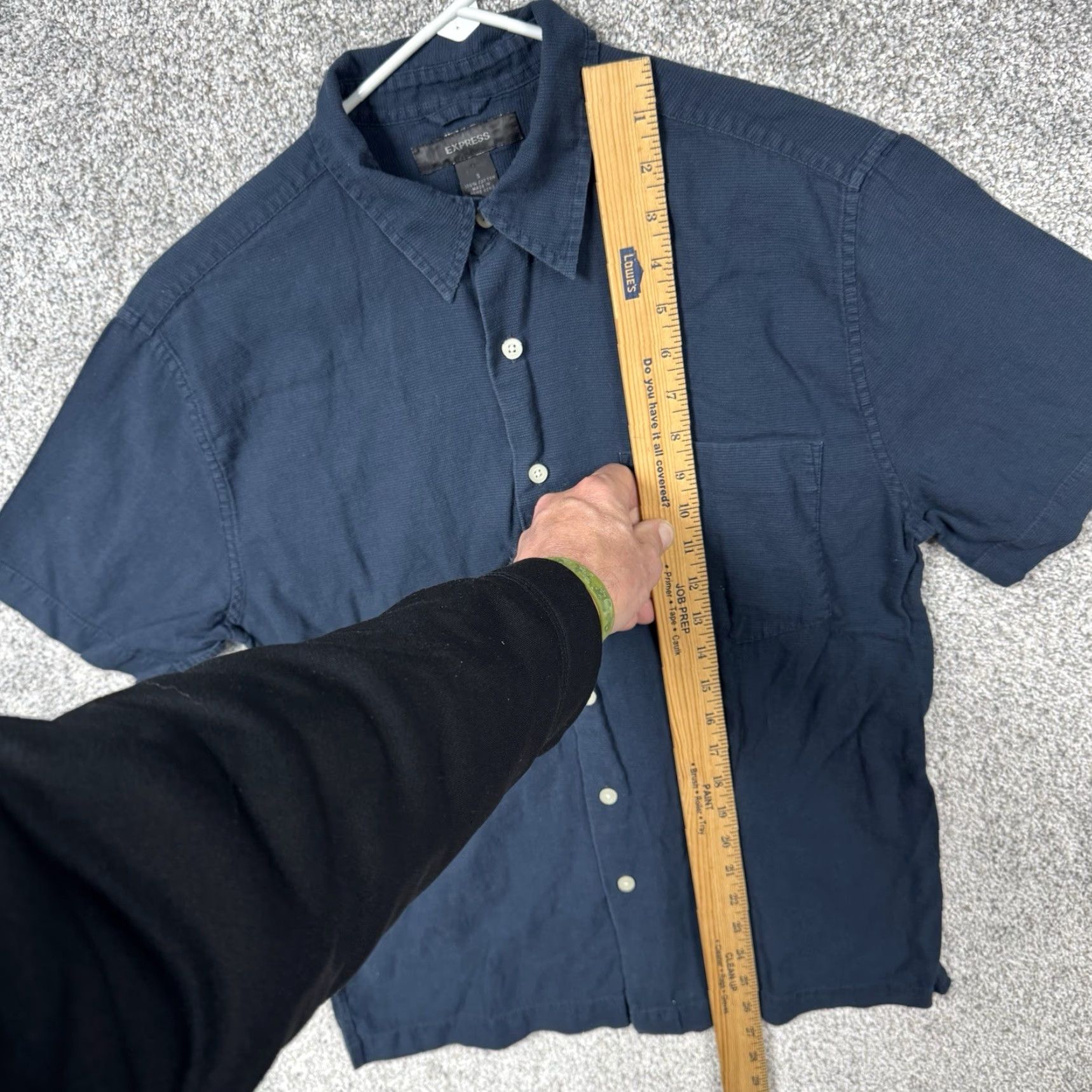 Express VINTAGE Express Shirt Mens S Blue Hipster Indie Classic Casual Downtown Size US S / EU 44-46 / 1 - 2 Thumbnail