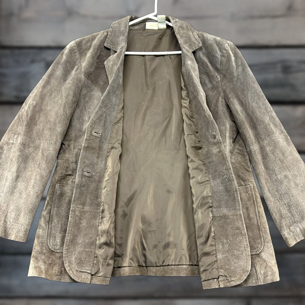 Vintage VINTAGE St John's Bay Leather Jacket Womens XL Brown Chore Barn Genuine Suede 90s Size XL / US 12-14 / IT 48-50 - 1 Thumbnail