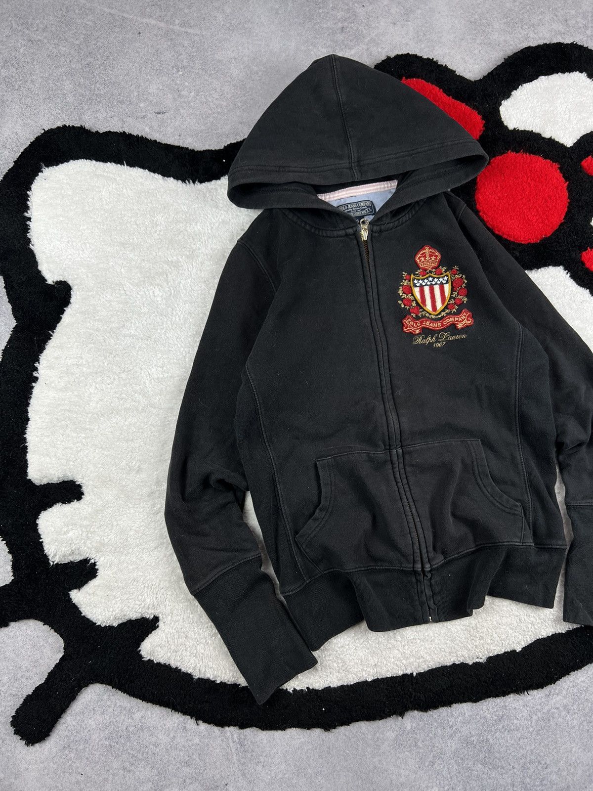 Other Vintage Polo Ralph Lauren Faded Full Zip Y2K Hoodie Size S / US 4 / IT 40 - 2 Thumbnail