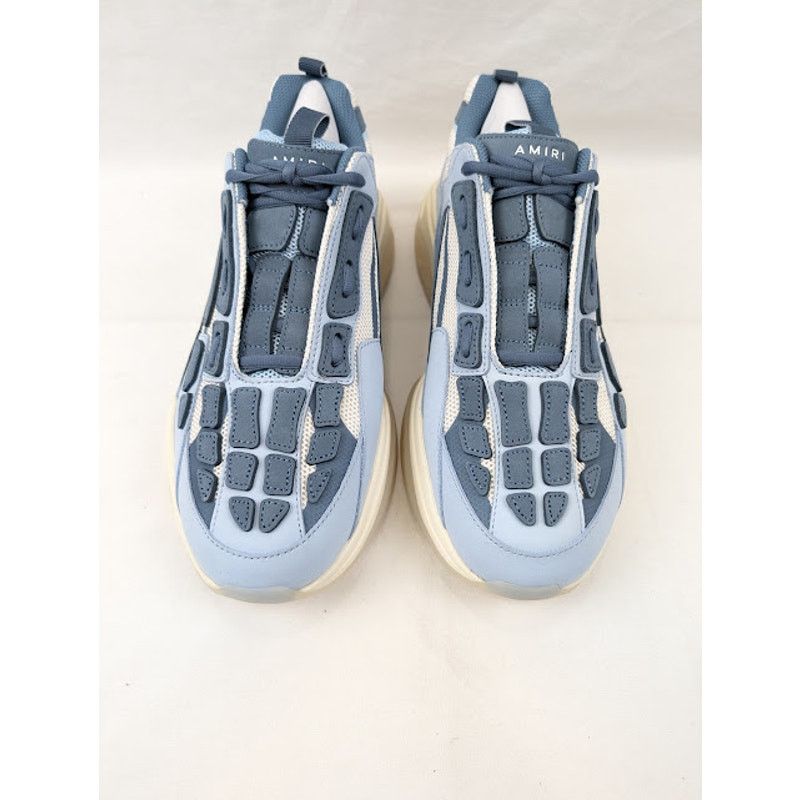 Amiri o1rshd1 Bone Runner Low-Top Sneakers in Baby Blue Size US 12 / EU 45 - 14 Thumbnail