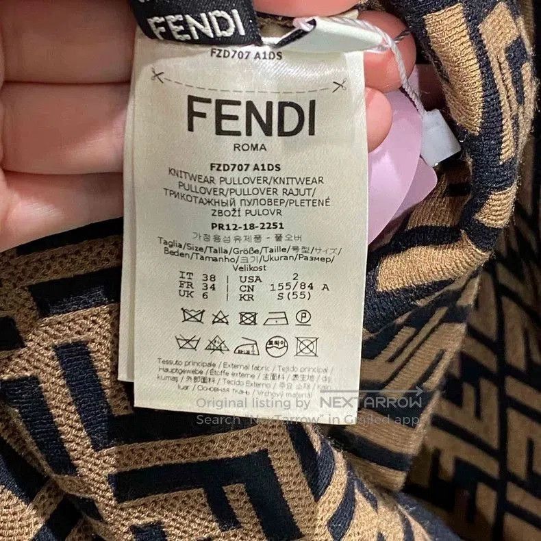 Fendi Fendi Brown Monogram Knit Bow Dress. Size US S / EU 44-46 / 1 - 4 Thumbnail