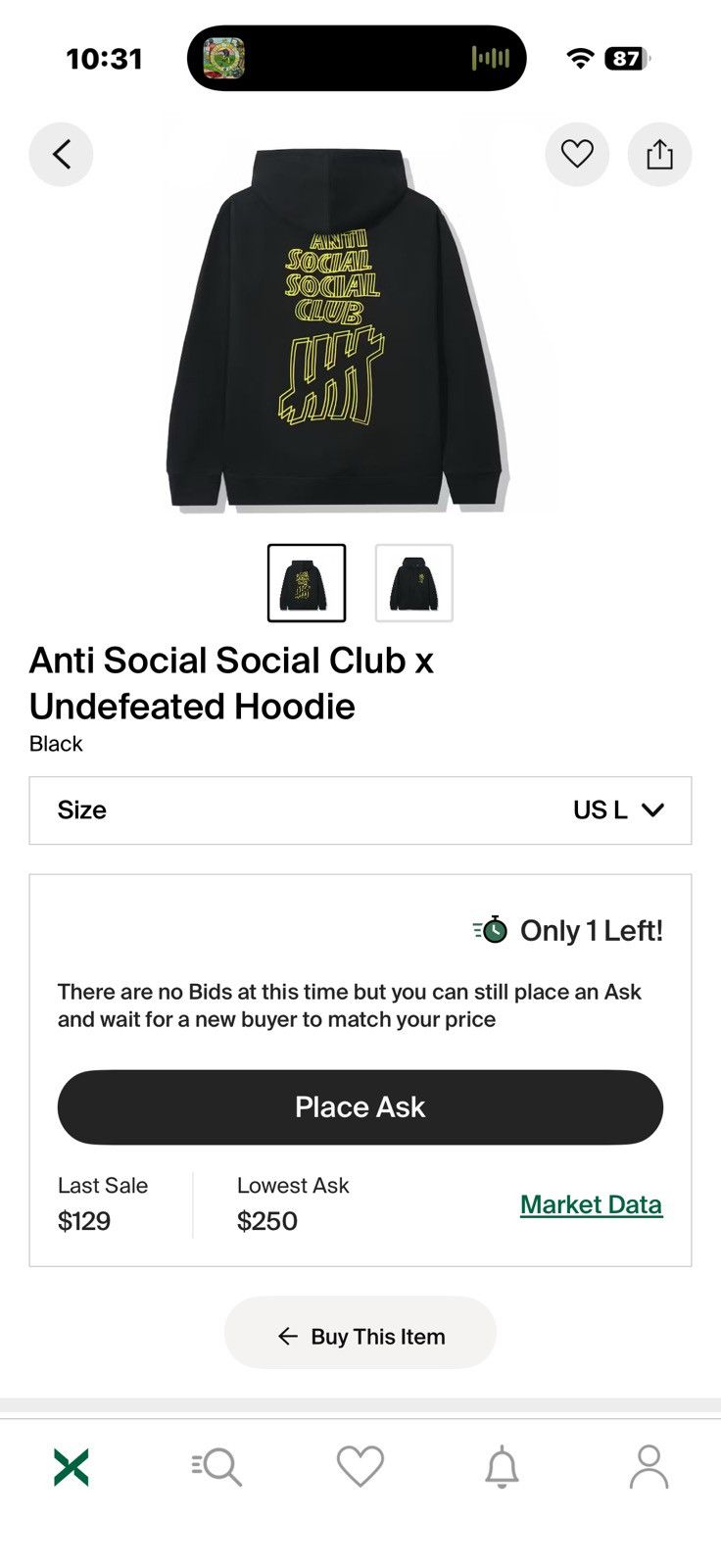 Other Anti social club x undeafted Size US L / EU 52-54 / 3 - 3 Thumbnail