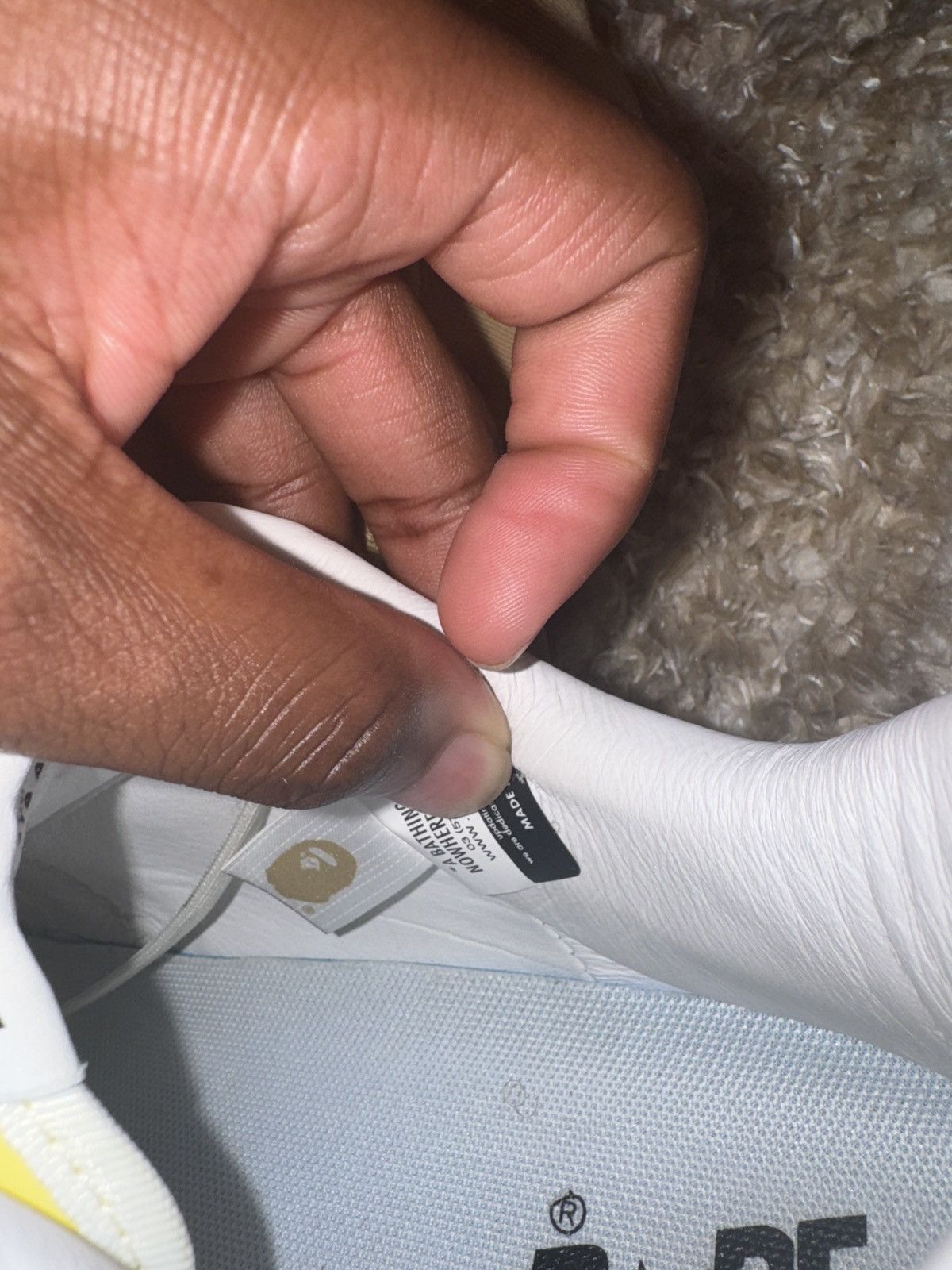 Bape BAPESTA 'BEIGE' SSENSE EXCLUSIVE Size US 10 / EU 43 - 8 Thumbnail