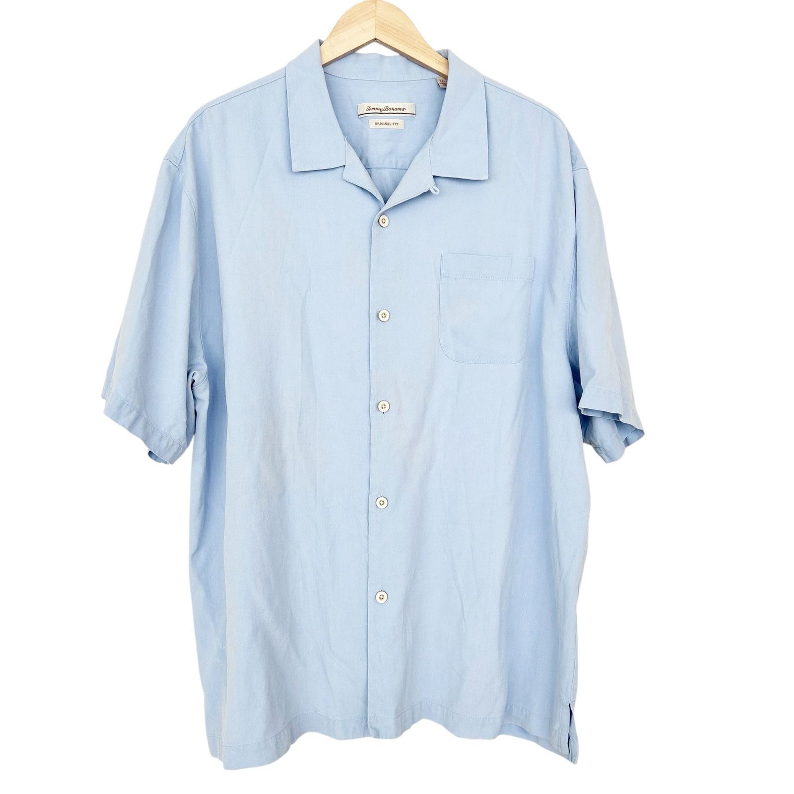 Tommy Bahama Tommy Bahama Blue 100% Silk Short Sleeve Button Down Sz XXL Size US XXL / EU 58 / 5 - 1 Thumbnail