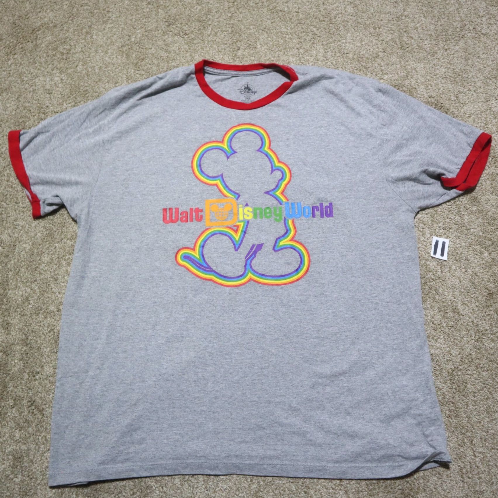 Disney Disney Mickey Mouse T-Shirt Adult XL Gray Crew Neck Short Sleeve Cotton Vintage Disney World Cartoon USA Men? Size US XL / EU 56 / 4 - 2 Thumbnail