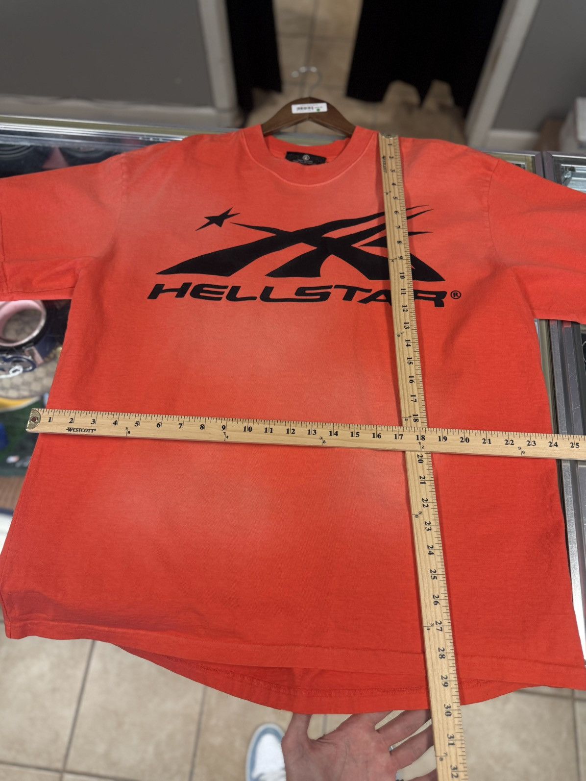 HELLSTAR Hellstar RED Logo Tee Shirt 100% Authentic Size XL Size US XL / EU 56 / 4 - 10 Thumbnail