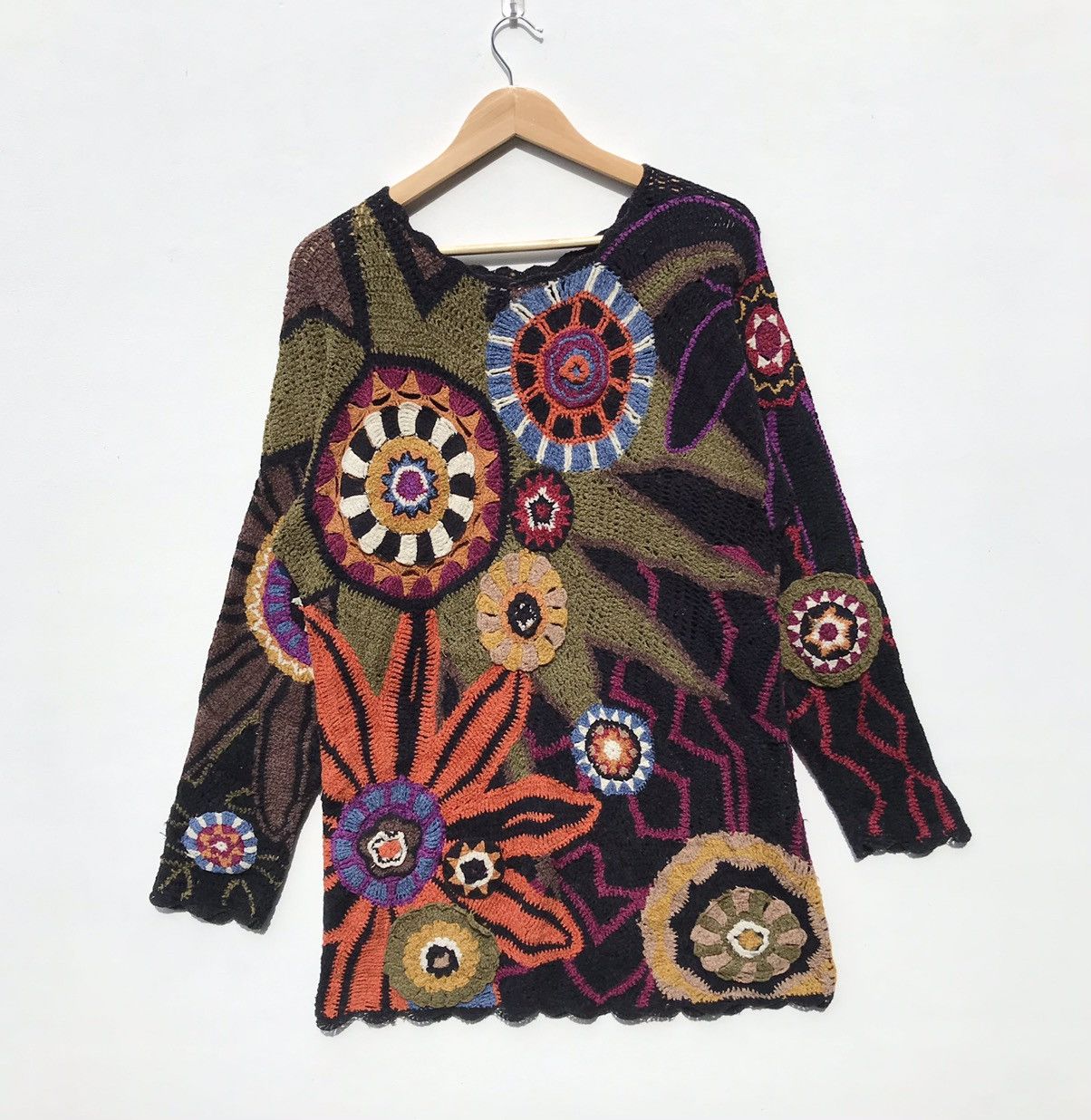 Issey Miyake Tsumori Chisato Crochet Tunic Top Issey Miyake Designer Size M / US 6-8 / IT 42-44 - 1 Thumbnail