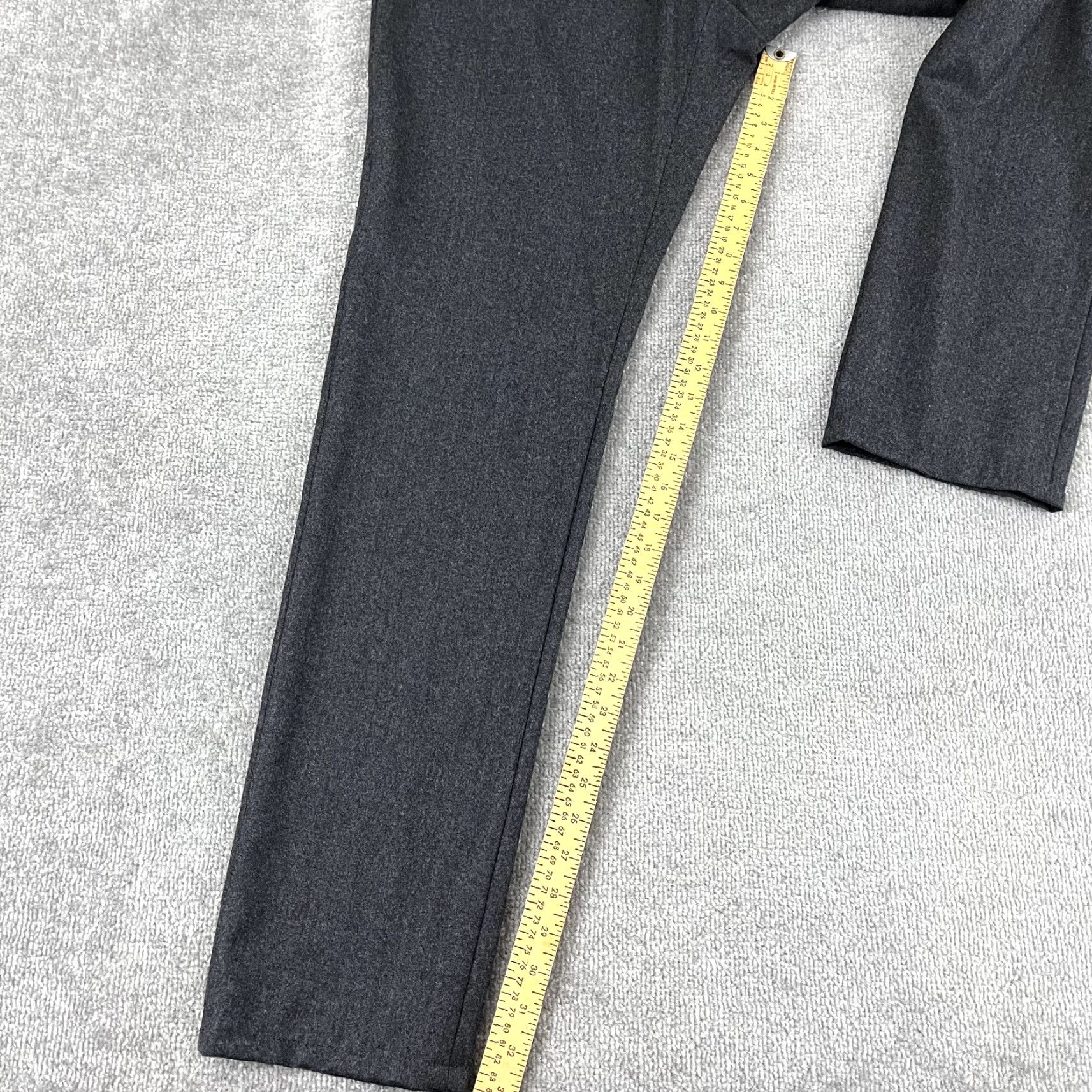 Incotex INCOTEX Pants Mens 38x33 Regular Straight Charcoal Gray Wool Dress Trousers Size US 38 / EU 54 - 7 Thumbnail