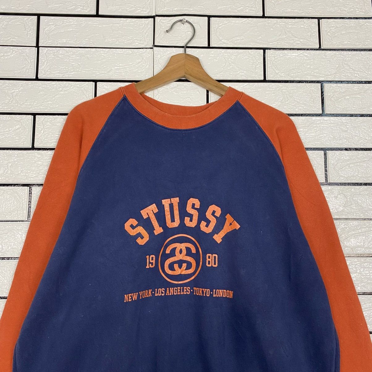 Stussy 📌Vintage Y2K Sweatshirt Stussy Big Logo Design Size US L / EU 52-54 / 3 - 4 Thumbnail
