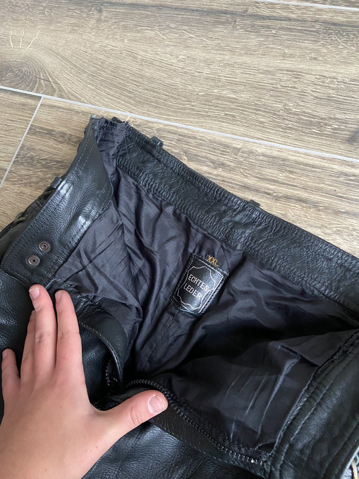 Genuine Leather × Vintage Vintage Cowboys Biker leather pants y2k Balenciaga style Size US 34 / EU 50 - 3 Thumbnail