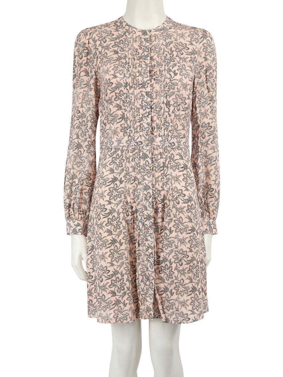 image of Michael Michael Kors Pink Floral Pattern Shirt Dress, Women's (Size Small)