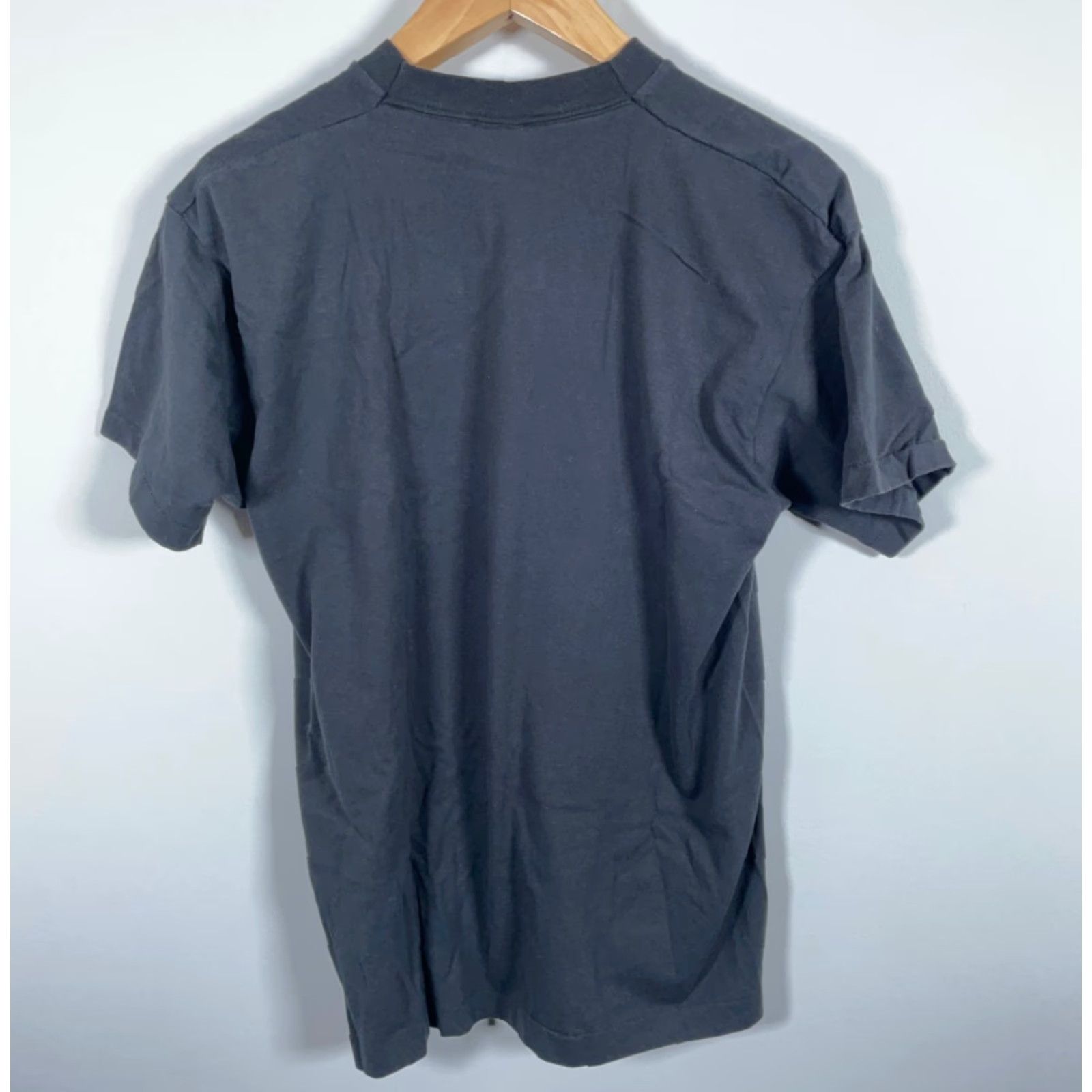 Fruit Of The Loom VINTAGE 90s Bass Fishing T-Shirt Fruit of the Loom Black XL Men Short Sleeve Crew Neck 50/50 Single Stitch Graphic Print Adult Large Size US L / EU 52-54 / 3 - 2 Thumbnail