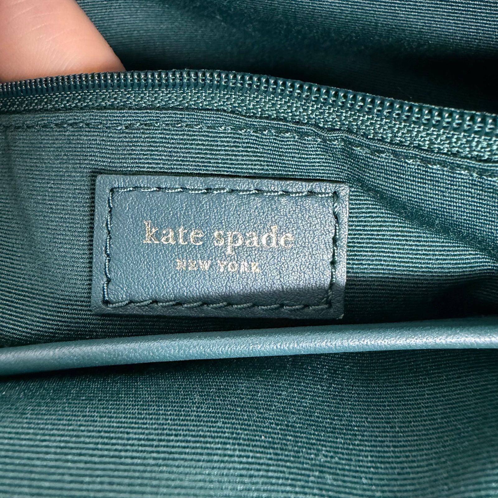 Kate Spade Kate Spade Loop Large Shoulder Bag Pebble Leather Green Size ONE SIZE - 11 Thumbnail