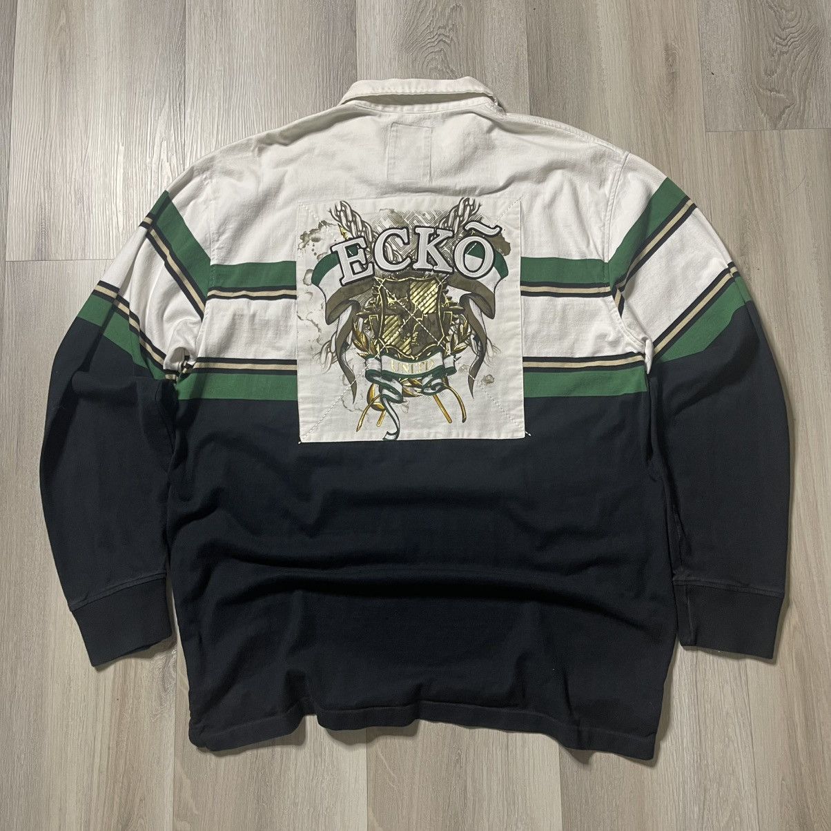 Ecko Unltd. Ecko UNLTD Double sided Y2K Rugby Polo long sleeve Size US XXL / EU 58 / 5 - 3 Thumbnail
