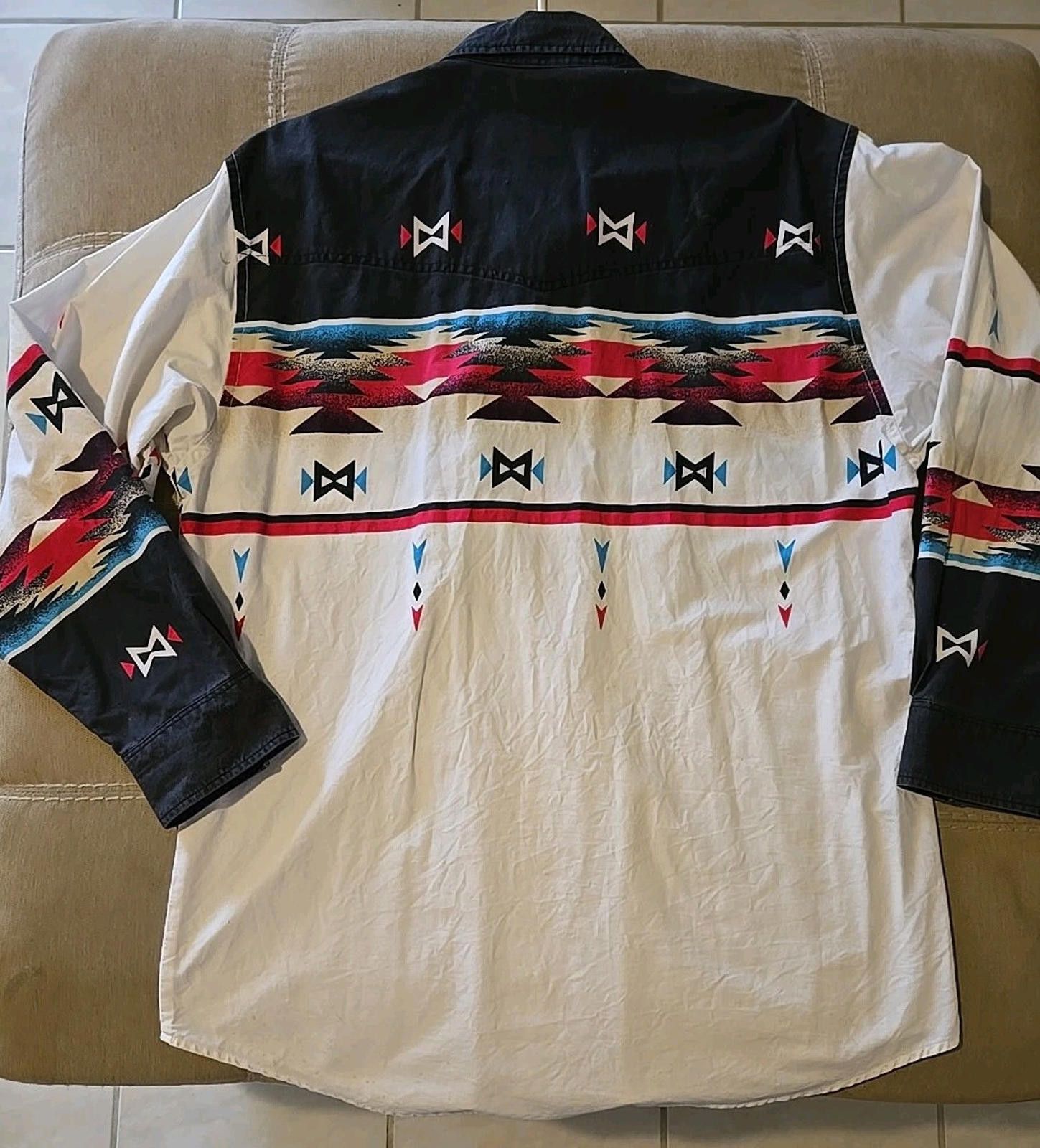 Other Express Rider Vintage Western Shirt Mens Size L Aztec Rodeo Size US L / EU 52-54 / 3 - 2 Thumbnail