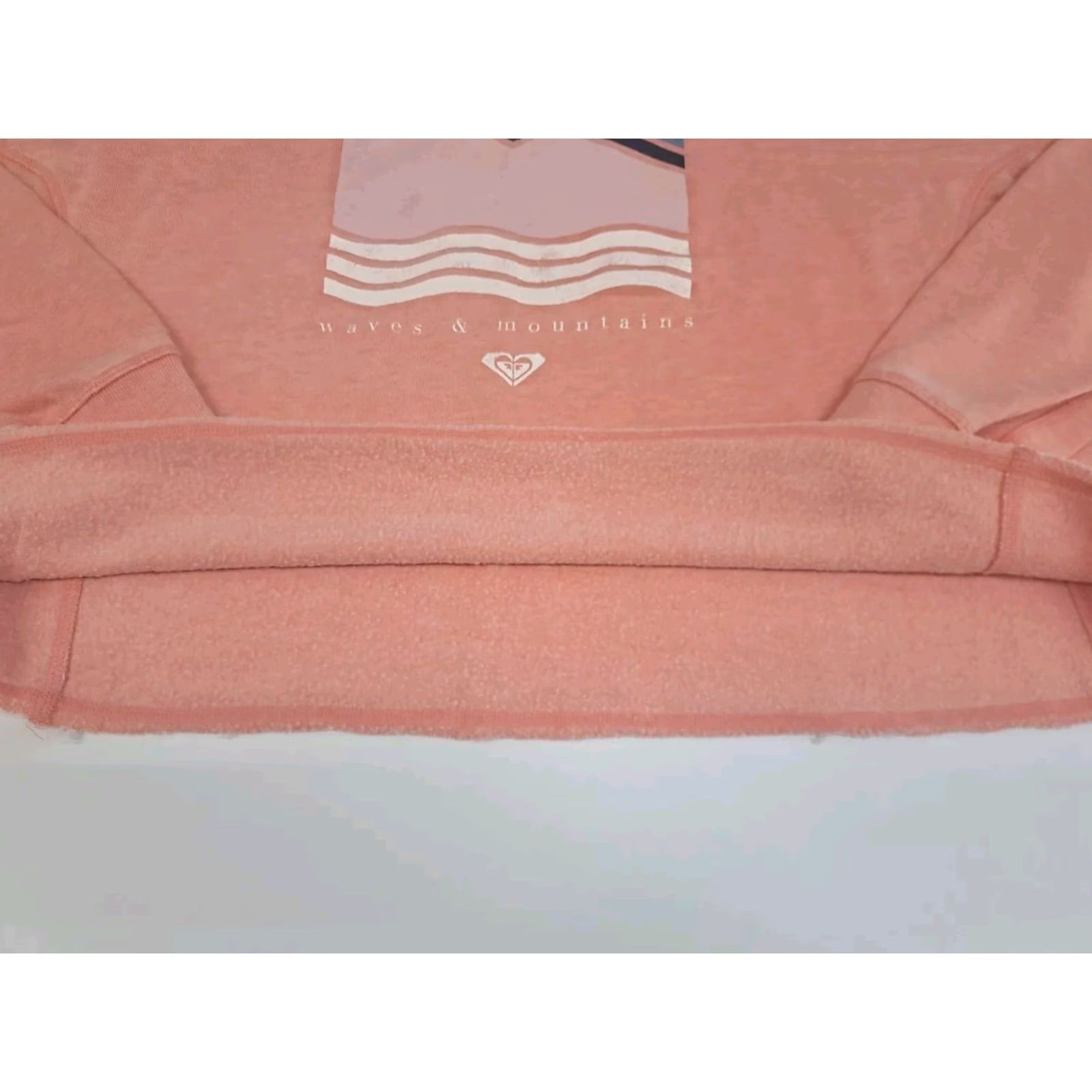 Vintage ROXY Sweatshirt Long Sleeve Pullover Orange Size L Women Beach Waves Mountains Logo Fleece Knit Graphic Print Size L / US 10 / IT 46 - 8 Thumbnail