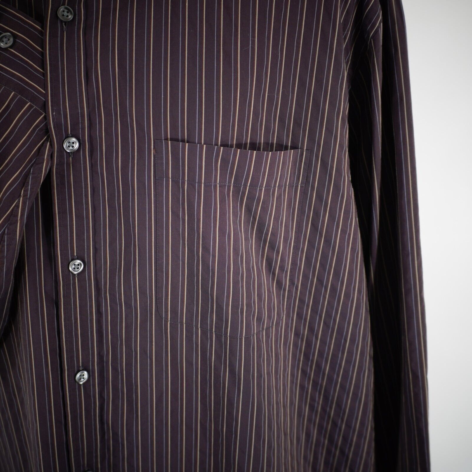 Joseph Abboud Joseph Abboud Purple Tan Striped Cotton Nylon XL Pocket Coll Size US XL / EU 56 / 4 - 3 Thumbnail