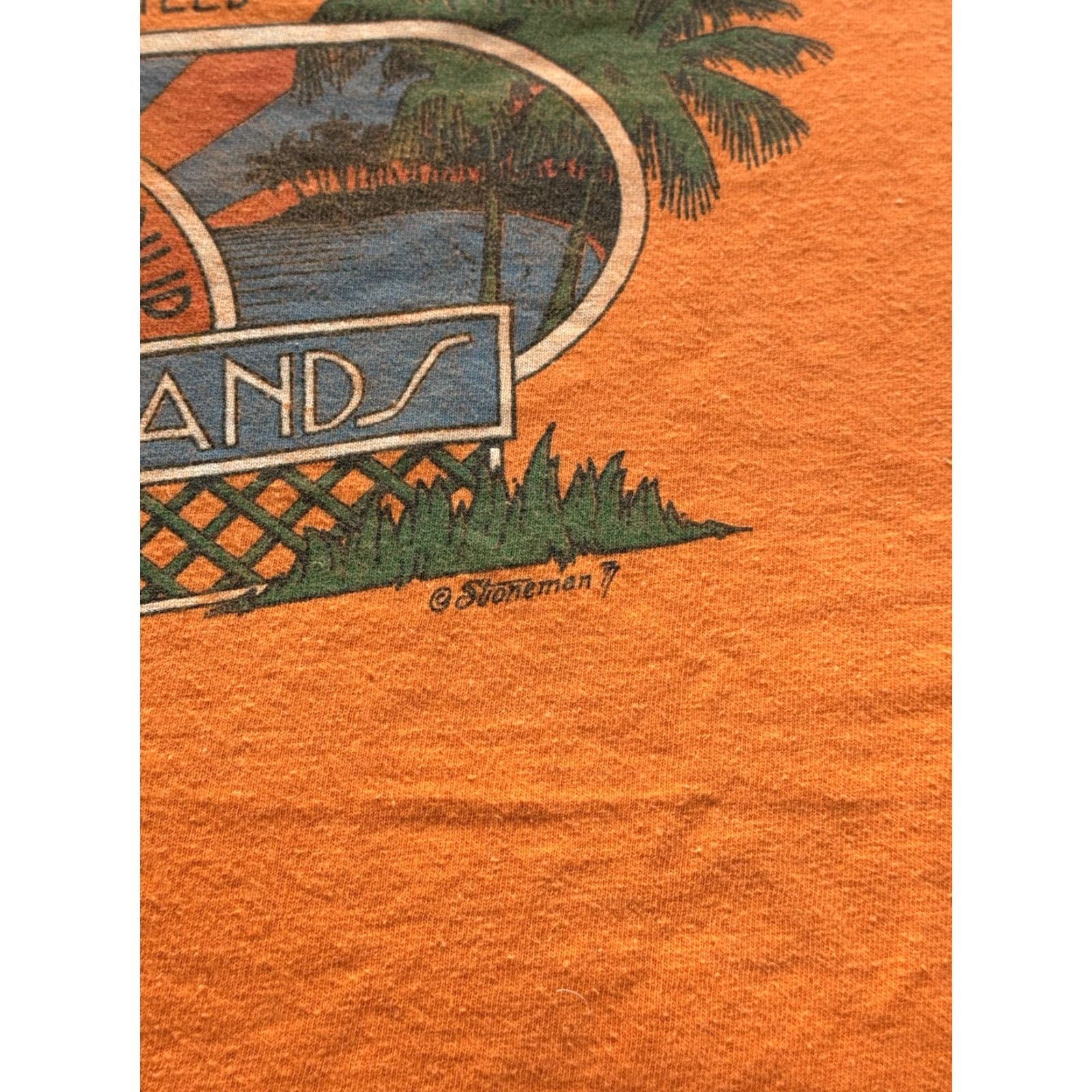 Vintage VINTAGE 1978 Hotel Hawaii One Night Stands T Shirt XL Orange Cotton Crew Neck Short Sleeve Men 70s Hawaiian Beach Logo Graphic 1990s Vintage Size US XL / EU 56 / 4 - 4 Thumbnail