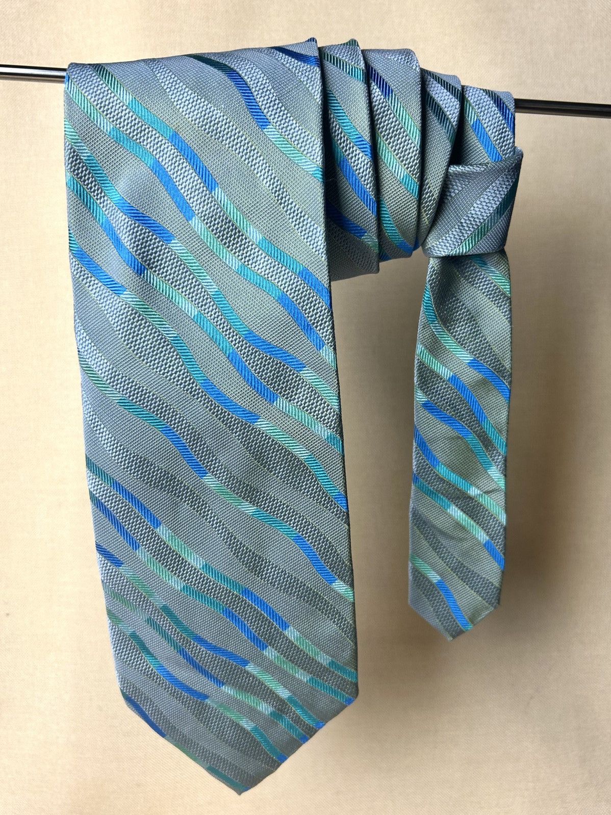 Paul Smith Paul Smith blue abstract Silk Mens Tie Size ONE SIZE - 1 Thumbnail
