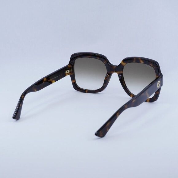 Gucci Gucci GG1337S 003 Sunglasses Dark Havana Square Frame Size ONE SIZE - 11 Thumbnail