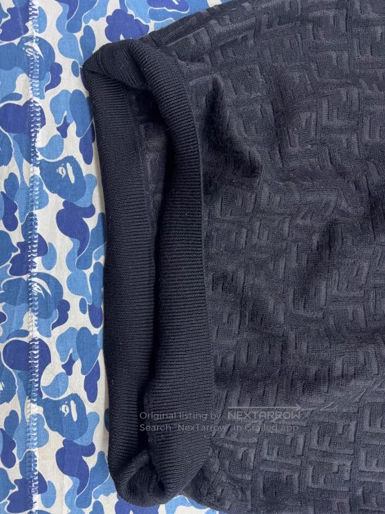 Fendi Fendi FF Pattern Round Neck Knit Woolen Sweater - Black Size US L / EU 52-54 / 3 - 4 Thumbnail