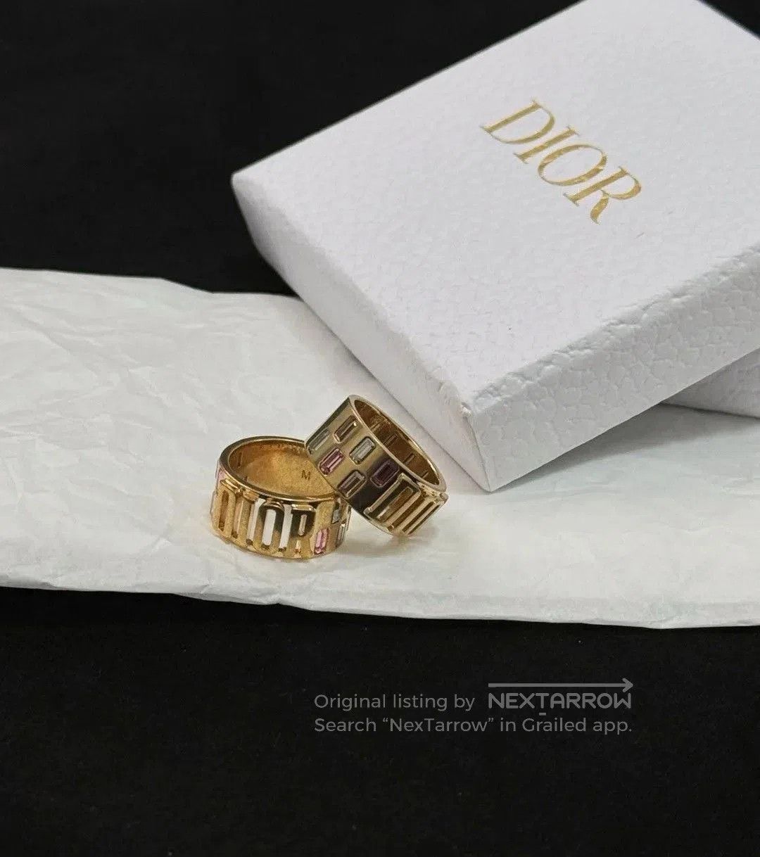 Dior Dior Logo Colored Diamond Women's Ring. Size ONE SIZE - 3 Thumbnail