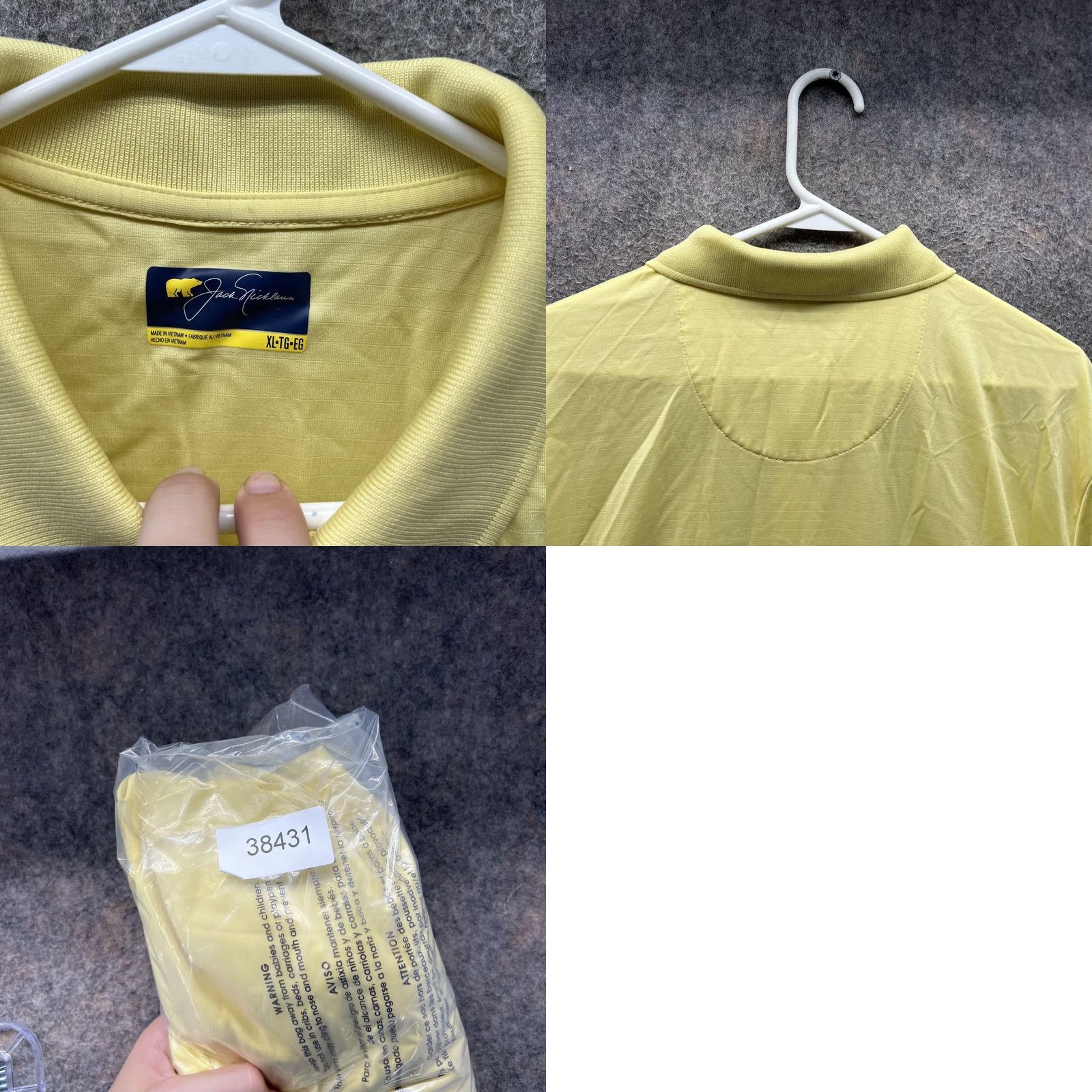 Vintage Jack Nicklaus Polo Shirt Mens XL Yellow Golf Performance Short Sleeve Casual Shirt Size US XL / EU 56 / 4 - 8 Thumbnail