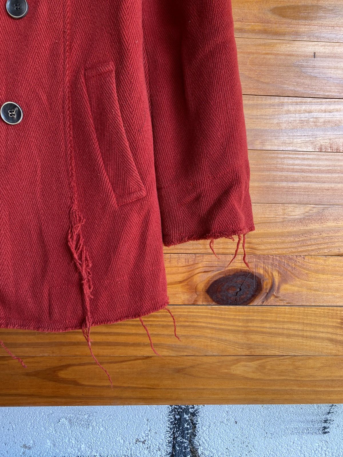 Hysteric Glamour Vintage Glamour Chic Distressed Red Double-Breasted Jacket Size M / US 6-8 / IT 42-44 - 10 Thumbnail