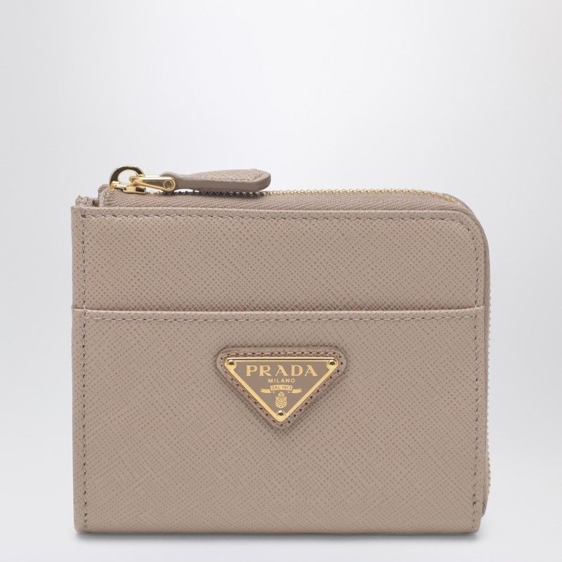 Prada Prada Small Blush Saffiano Leather Zip-Around Wallet Size ONE SIZE - 1 Thumbnail