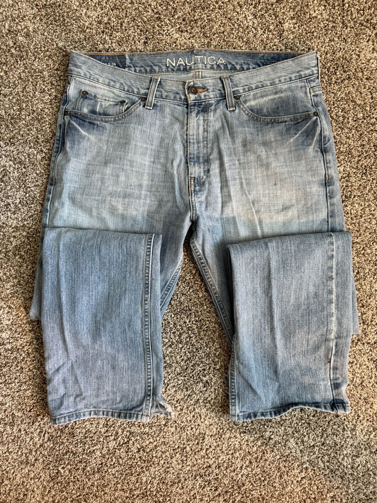 Nautica × Vintage Nautica Light Wash Relaxed Fit Denim Jeans Size US 34 / EU 50 - 3 Thumbnail