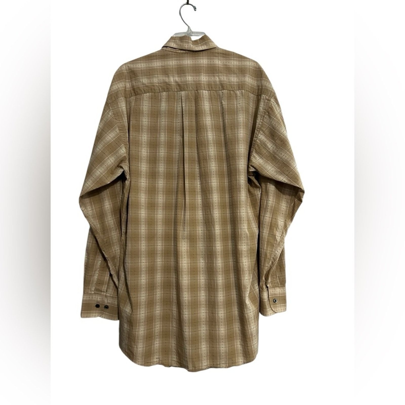 Burberry Burberry London Vintage Checkered Tan Button Down Shirt L Size US L / EU 52-54 / 3 - 2 Thumbnail