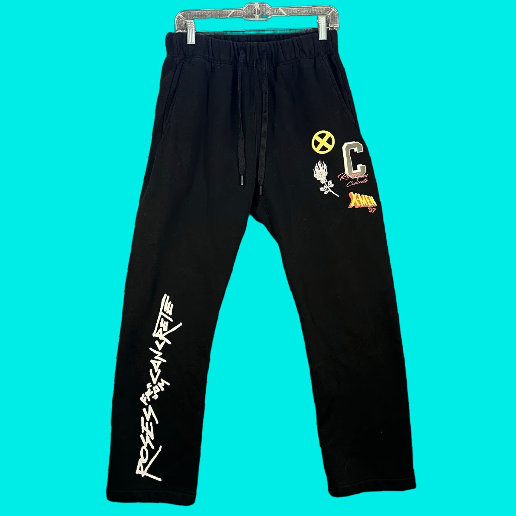 Vintage Civil Regime X Marvel X-Men 97 Sweatpants Mens Small Black Drawstring Rose From Concrete Pants Black Sweatpants Mens XS Rose From Concrete X-Men 97 Size US 29 - 1 Thumbnail