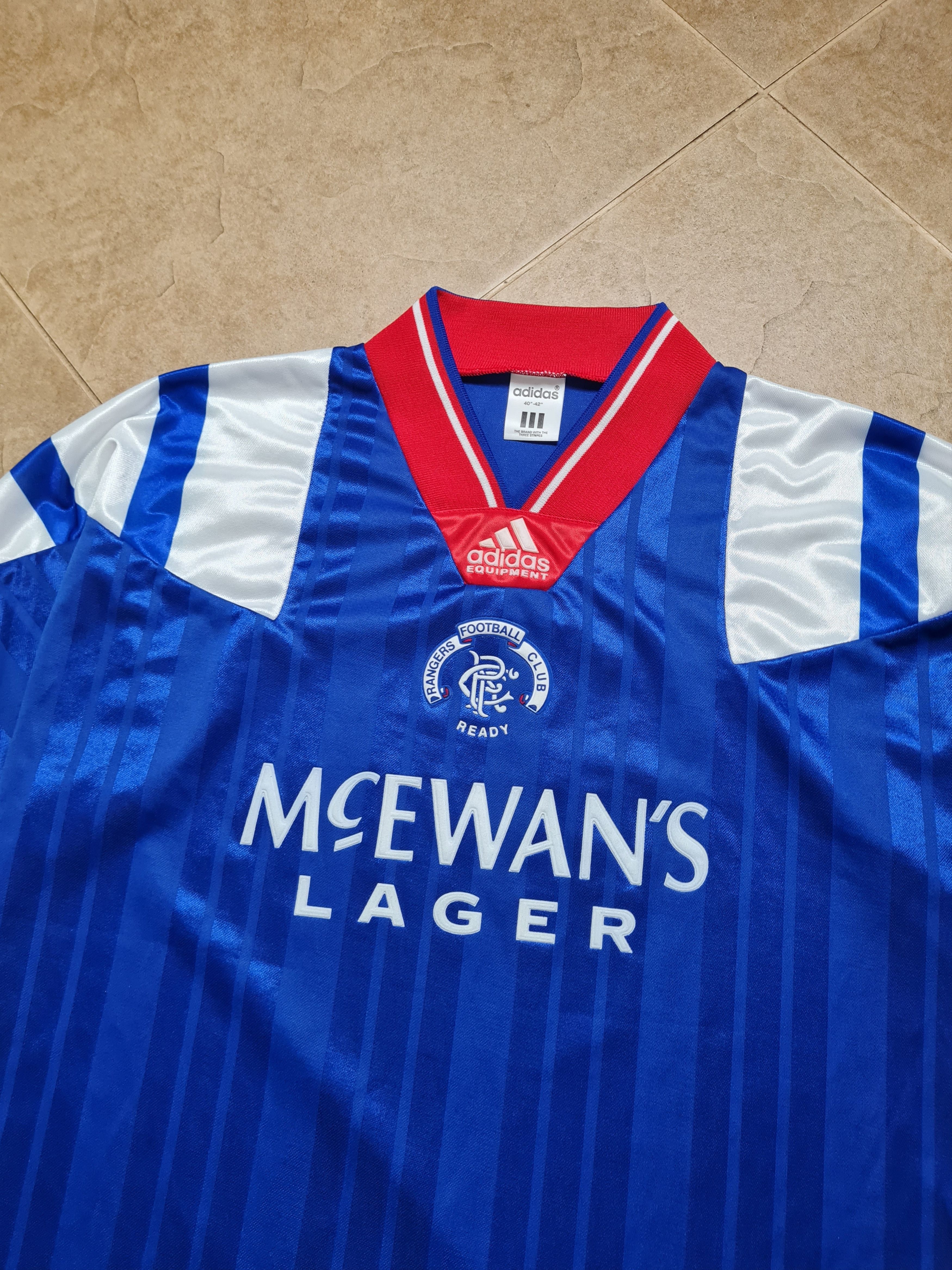Adidas GLASGOW RANGERS 1992/1994 HOME SHIRT FOOTBALL SOCCER ADIDAS Size US M / EU 48-50 / 2 - 19 Thumbnail