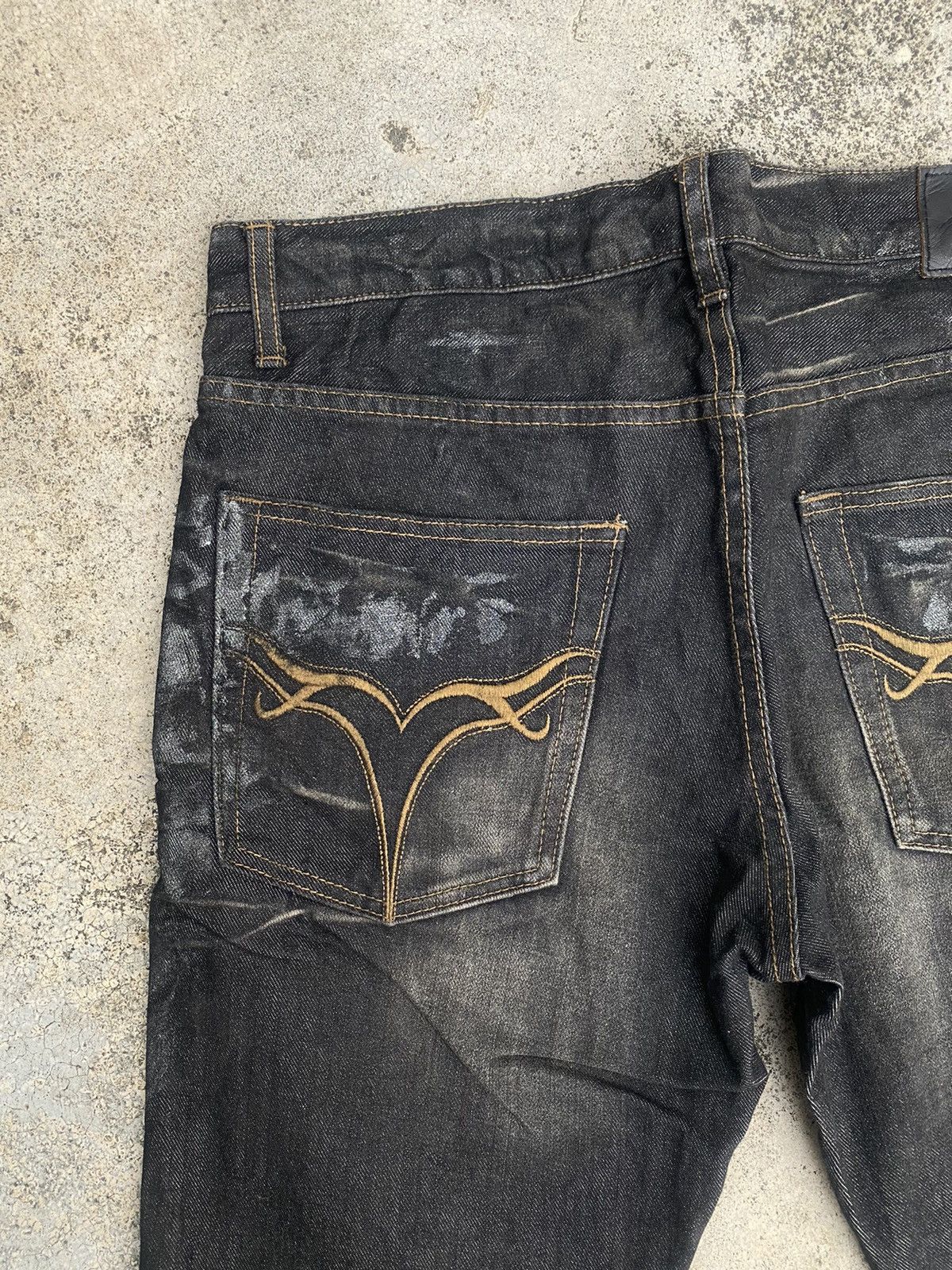 If Six Was Nine × JACKROSE Flare Jeans Jack Rose Waxed Clawmark Bootcut Size US 32 / EU 48 - 20 Thumbnail
