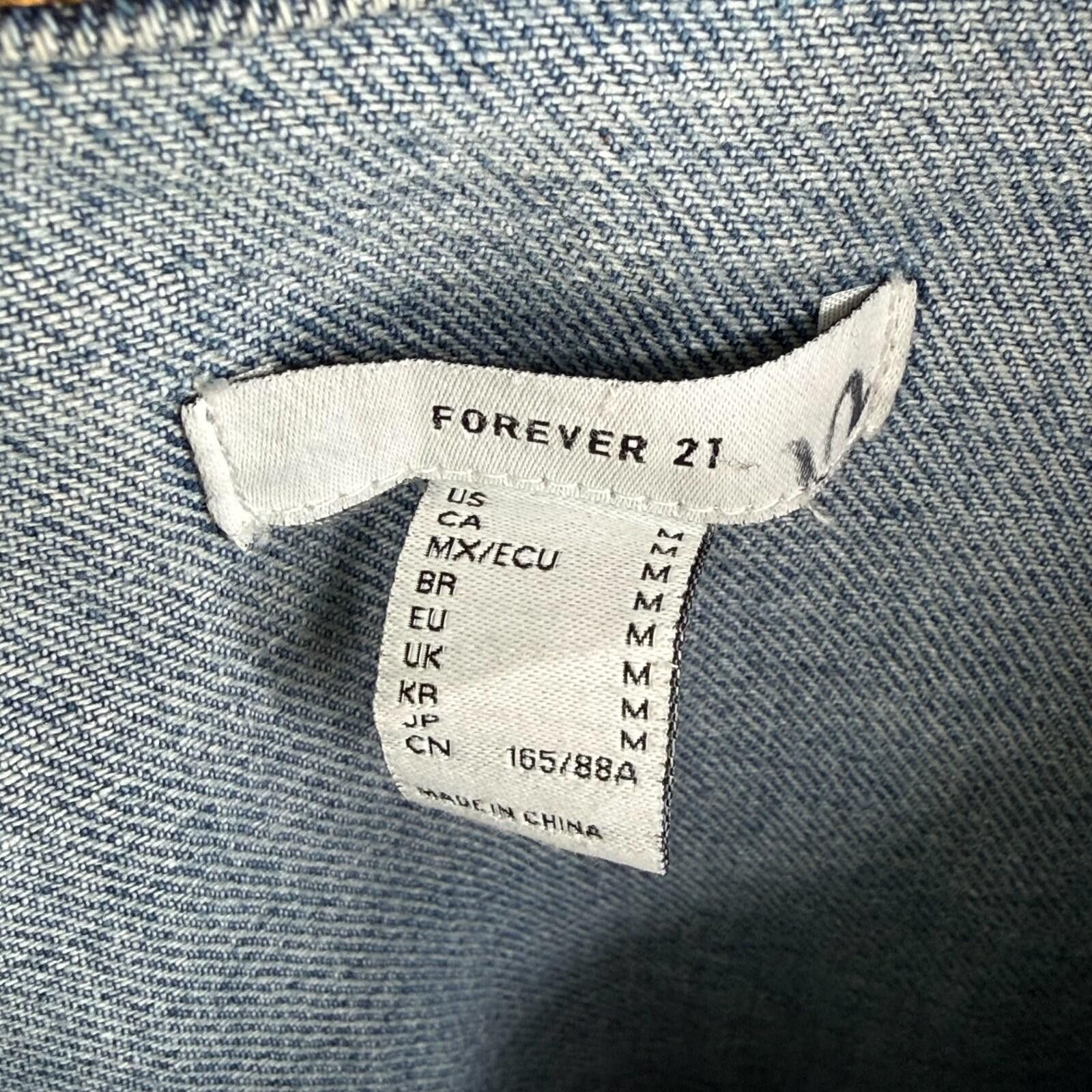 Forever 21 Forever 21 Denim Shirt Rhinestone Y2K Button Up Women M Size M / US 6-8 / IT 42-44 - 4 Thumbnail