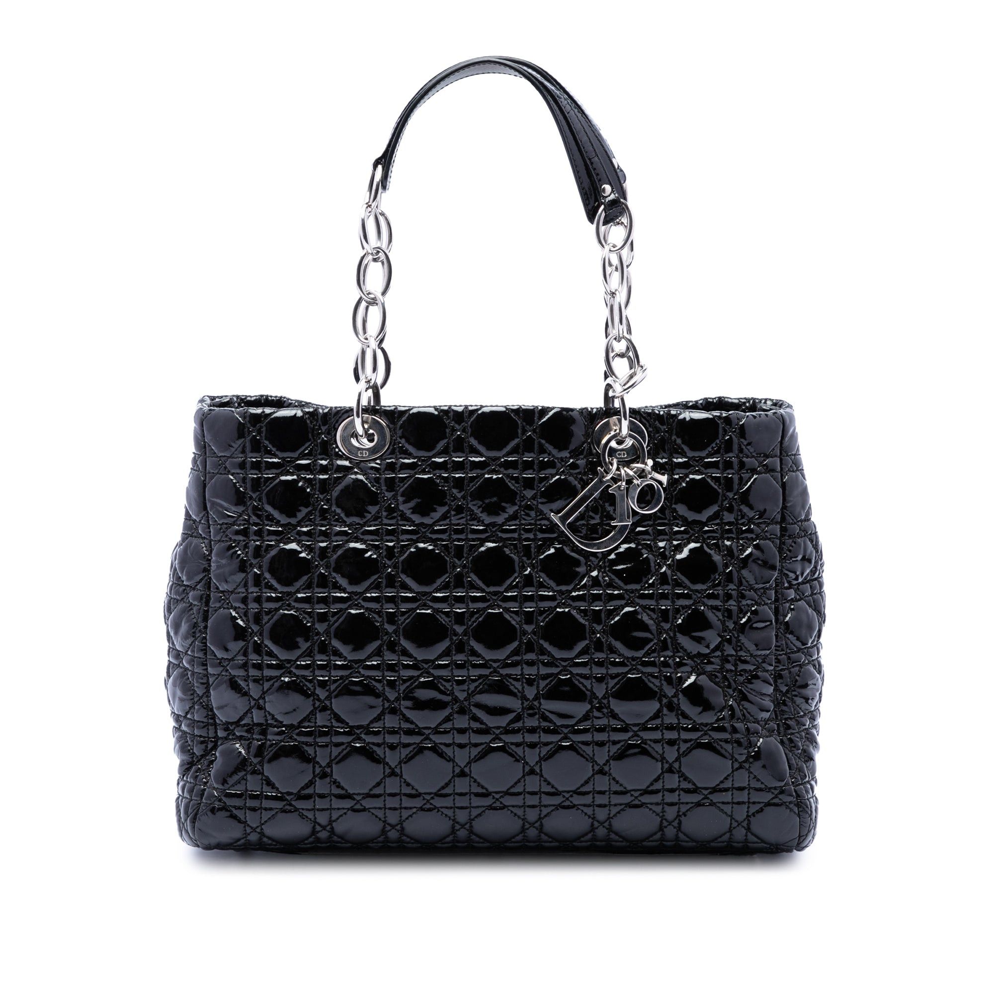 Dior Patent Cannage Lady Dior Soft Shopping Tote Size ONE SIZE - 1 Thumbnail