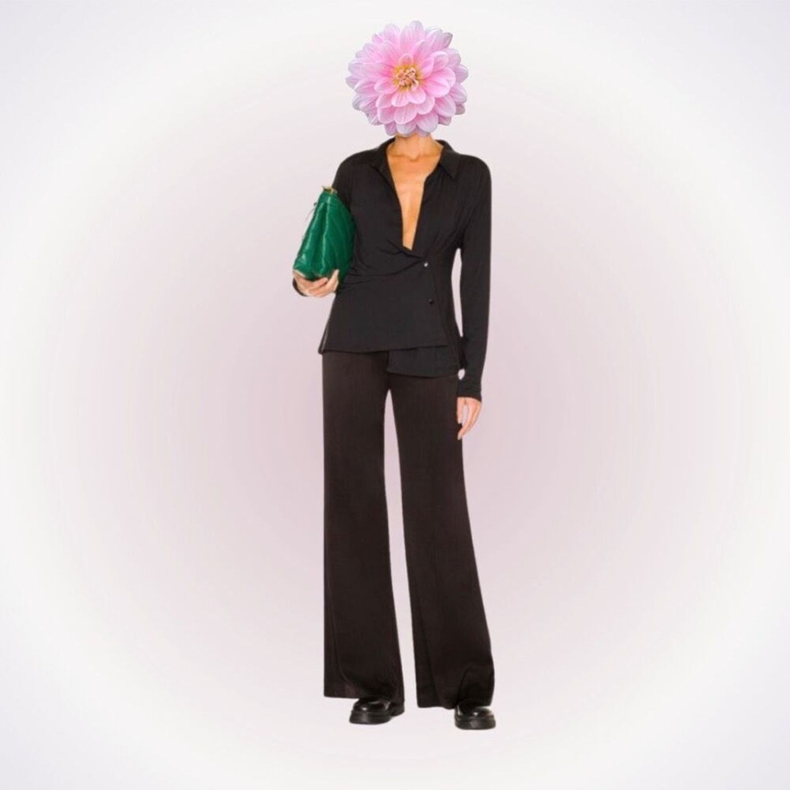 Other L’Academie Laurel Black Button Front Top | Sz S Size S / US 4 / IT 40 - 1 Thumbnail