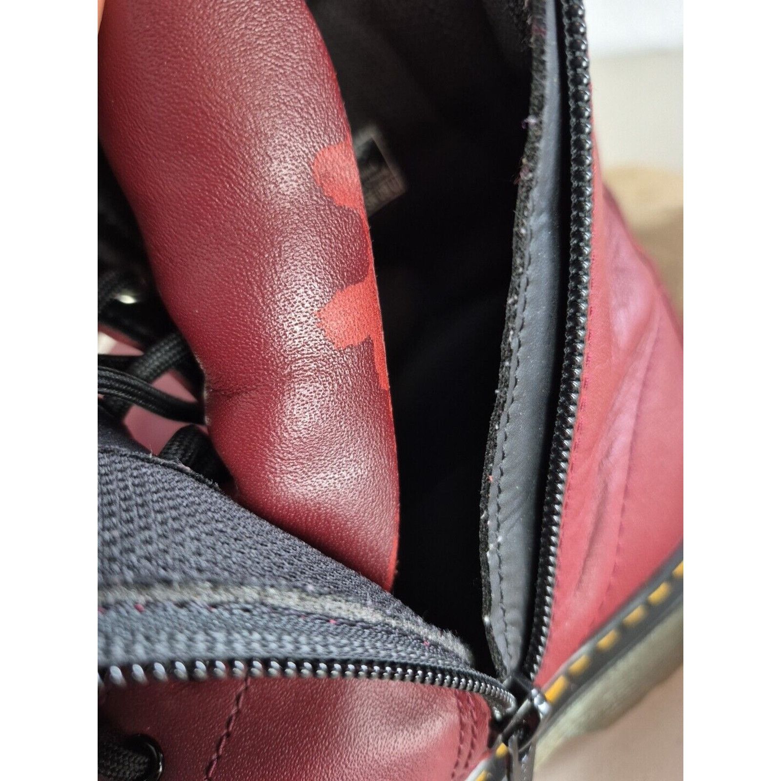 Dr. Martens Dr. Martens 1460 Y Combat Boots Womens US 7 Cherry Red Size US 7 / IT 37 - 21 Thumbnail