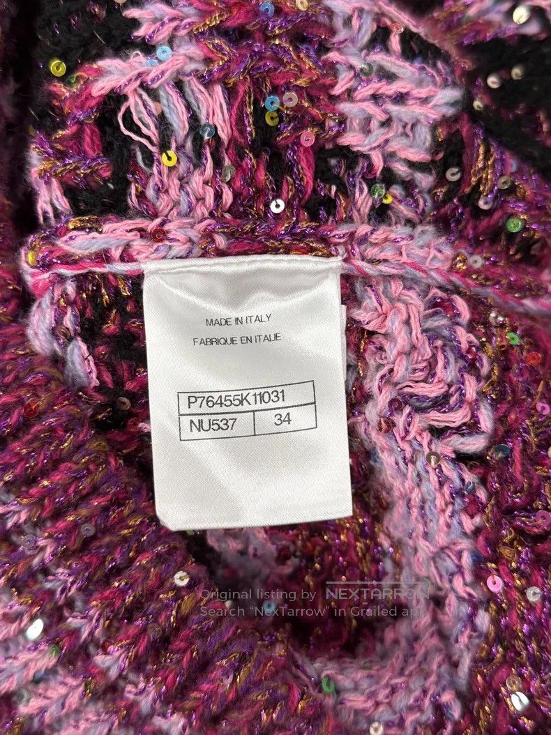 Chanel Chanel 24C Heavy Industry Colour Sequin Knitted Cardigan c Size XXS / US 00 / IT 34 - 5 Thumbnail