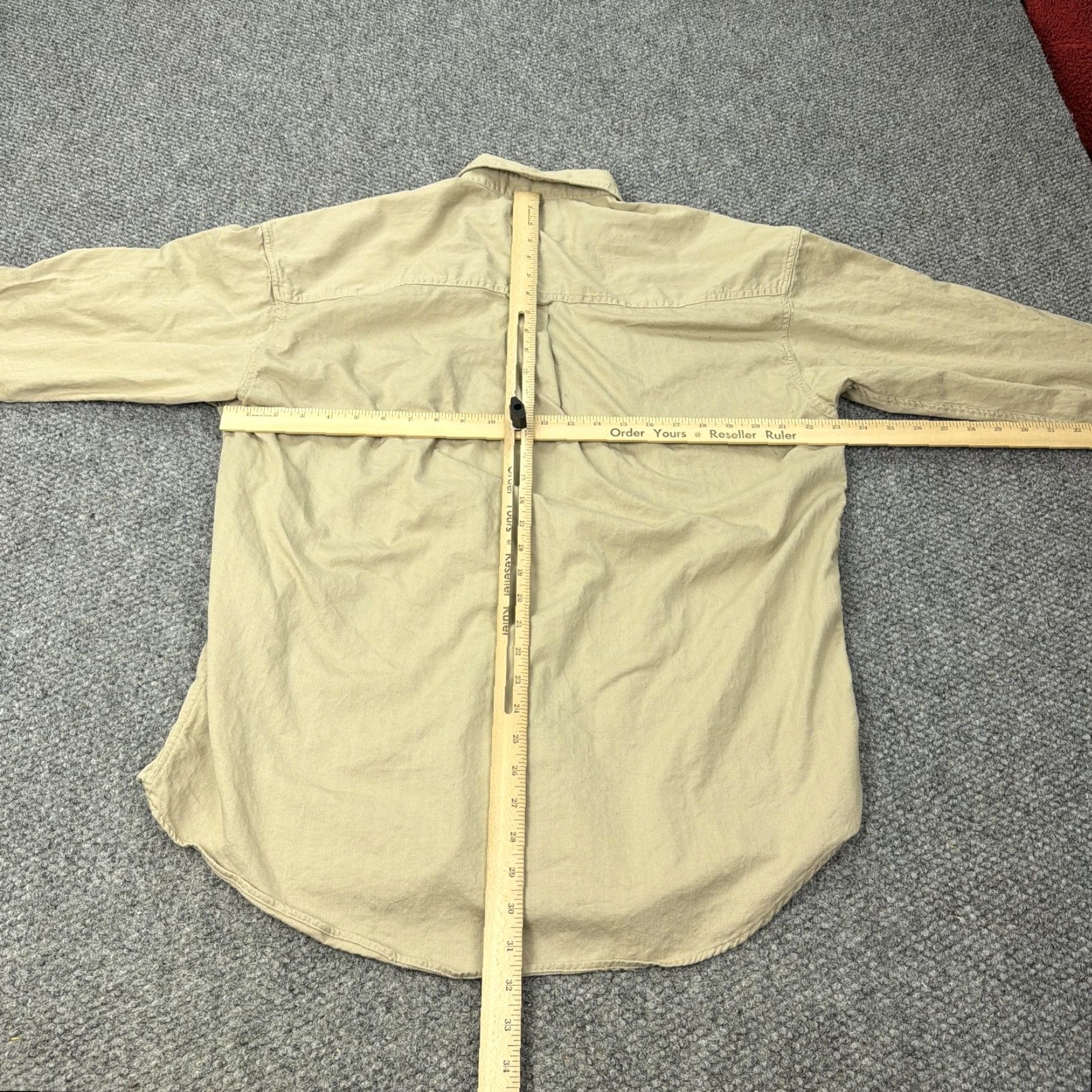 Chaps VINTAGE Chaps Shirt Mens L Khaki Navy Crest Logo Button Down 90s Embroidered Cotton Twill Size US L / EU 52-54 / 3 - 6 Thumbnail