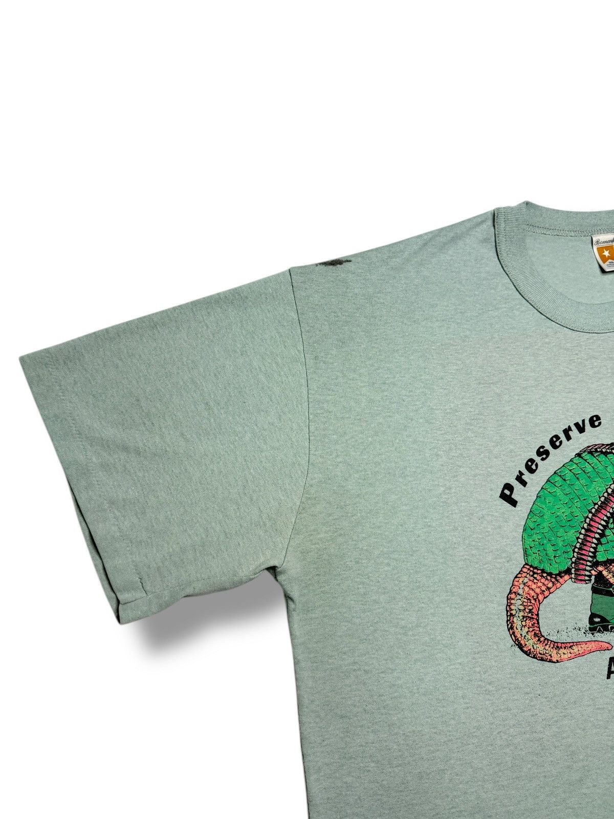 Vintage Vintage Faded Mint Green 80's Armadillo Gun Political Shirt Size US XXL / EU 58 / 5 - 5 Thumbnail