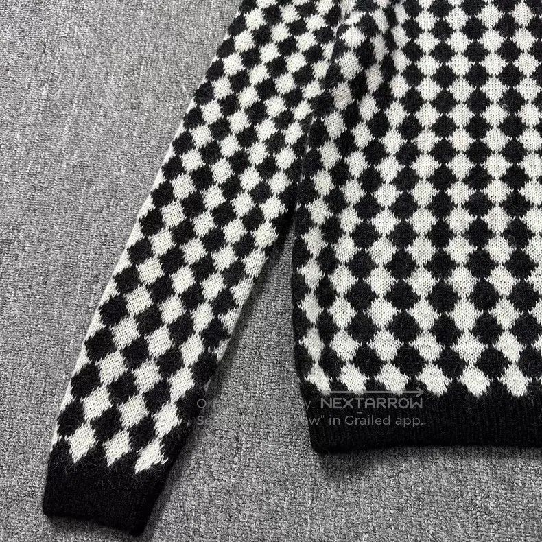 Saint Laurent Paris Saint Laurent Paris Black and White Diamond High-neck Knit Size US S / EU 44-46 / 1 - 3 Thumbnail