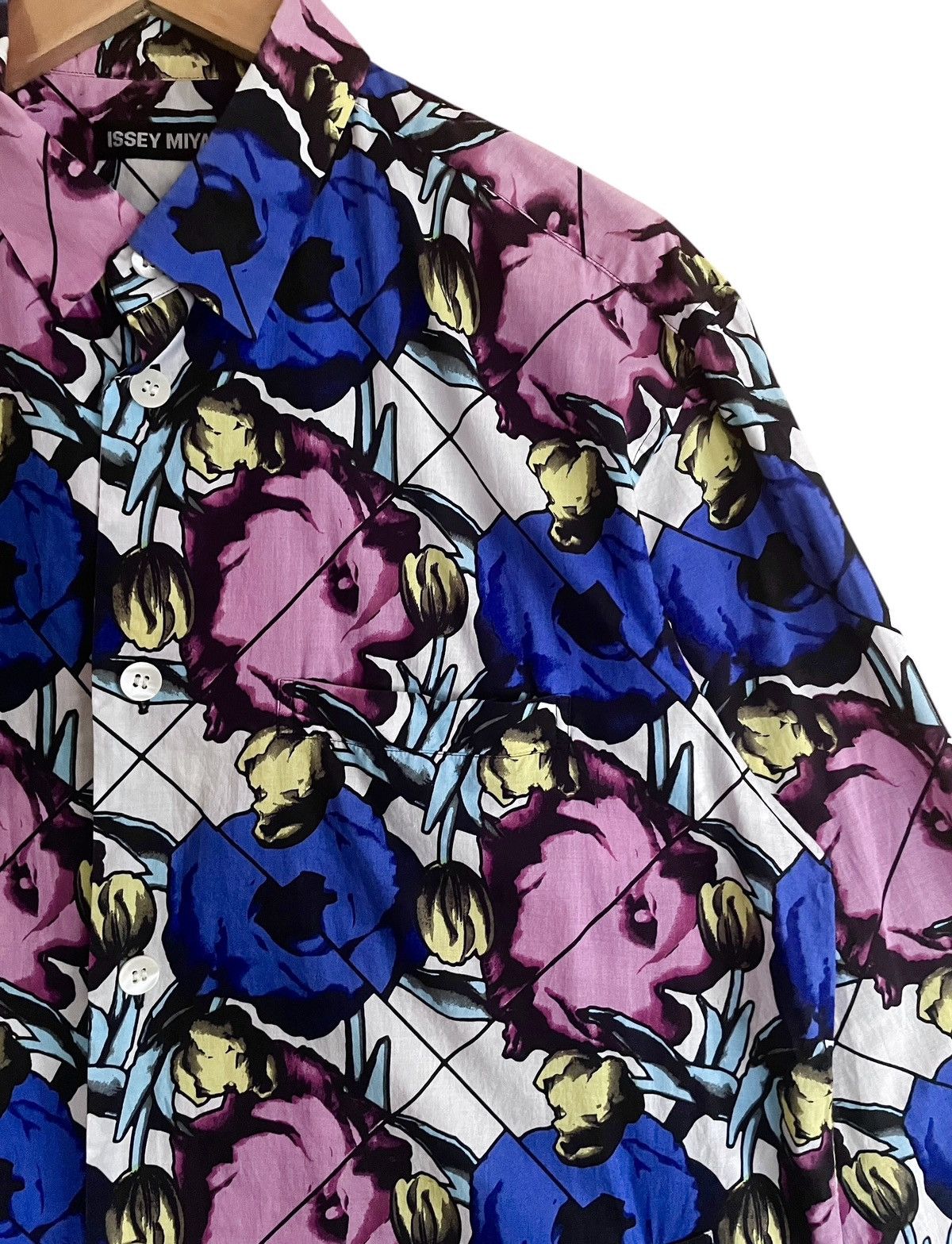 Issey Miyake Very Rare Vintage Issey Miyake Men Baggy Floral Shirt 1990s Size US M / EU 48-50 / 2 - 3 Thumbnail