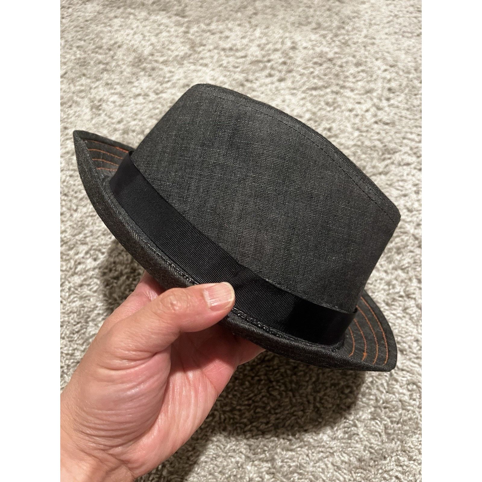 Goorin Bros. Goorin Bros Denim Fedora Hat Medium Gray Trilby Mens NWT Size ONE SIZE - 3 Thumbnail