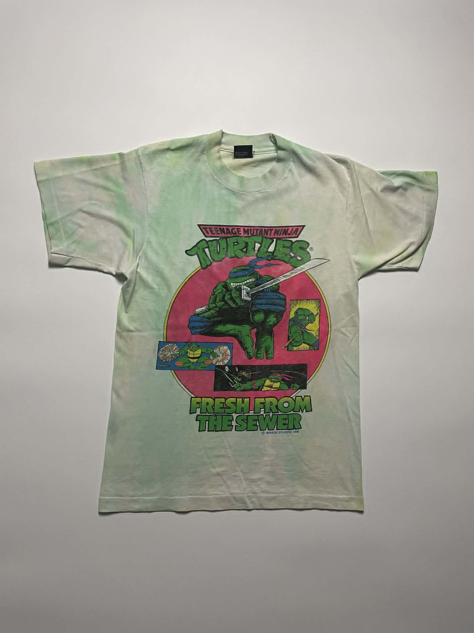 Vintage Vintage Teenage Mutant Ninja Turtles TMNT Tie Dye Shirt Size US S / EU 44-46 / 1 - 1 Thumbnail