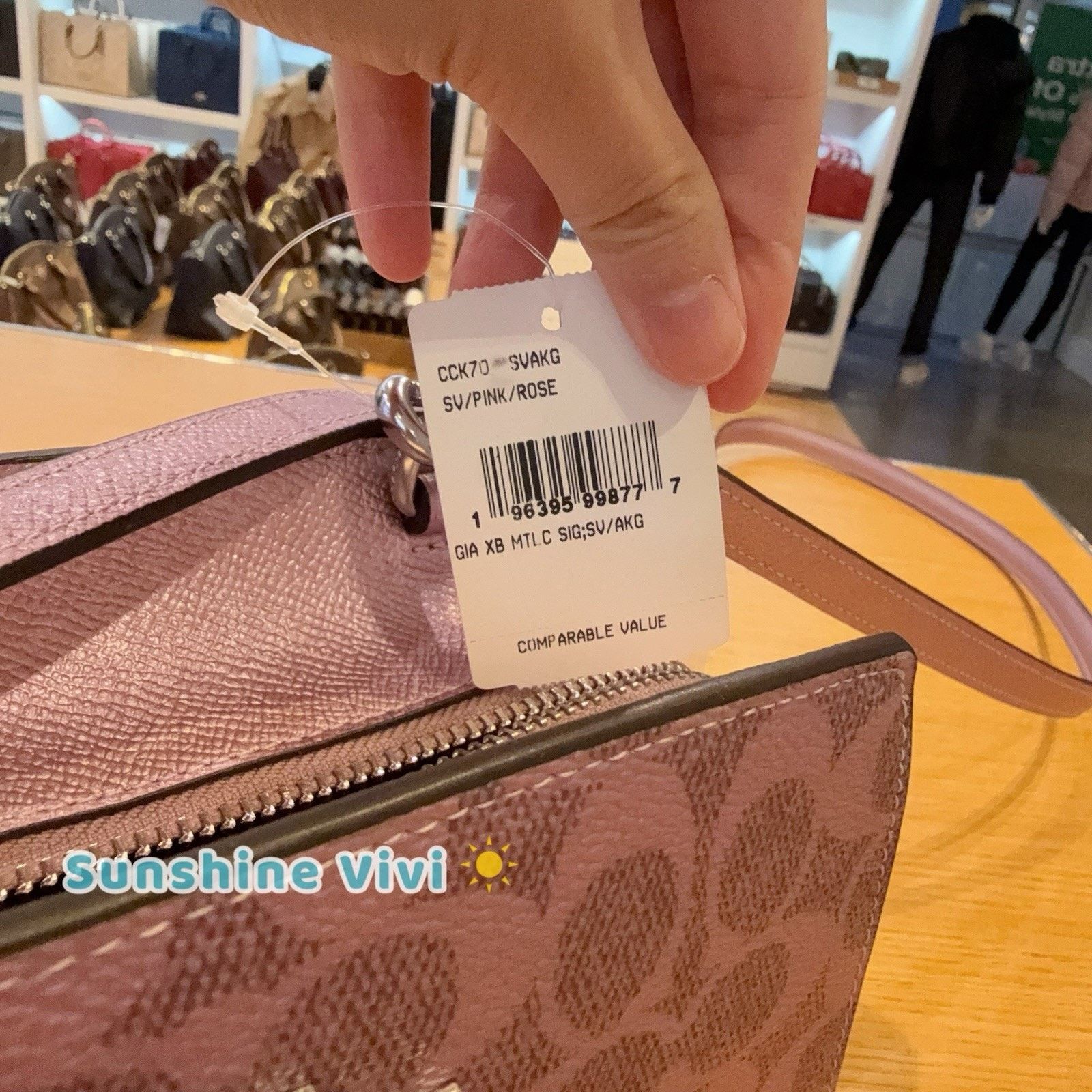 Coach NWT Coach Gia Crossbody Bag Signature Canvas CCK70 Pink/Rose Size ONE SIZE - 4 Thumbnail