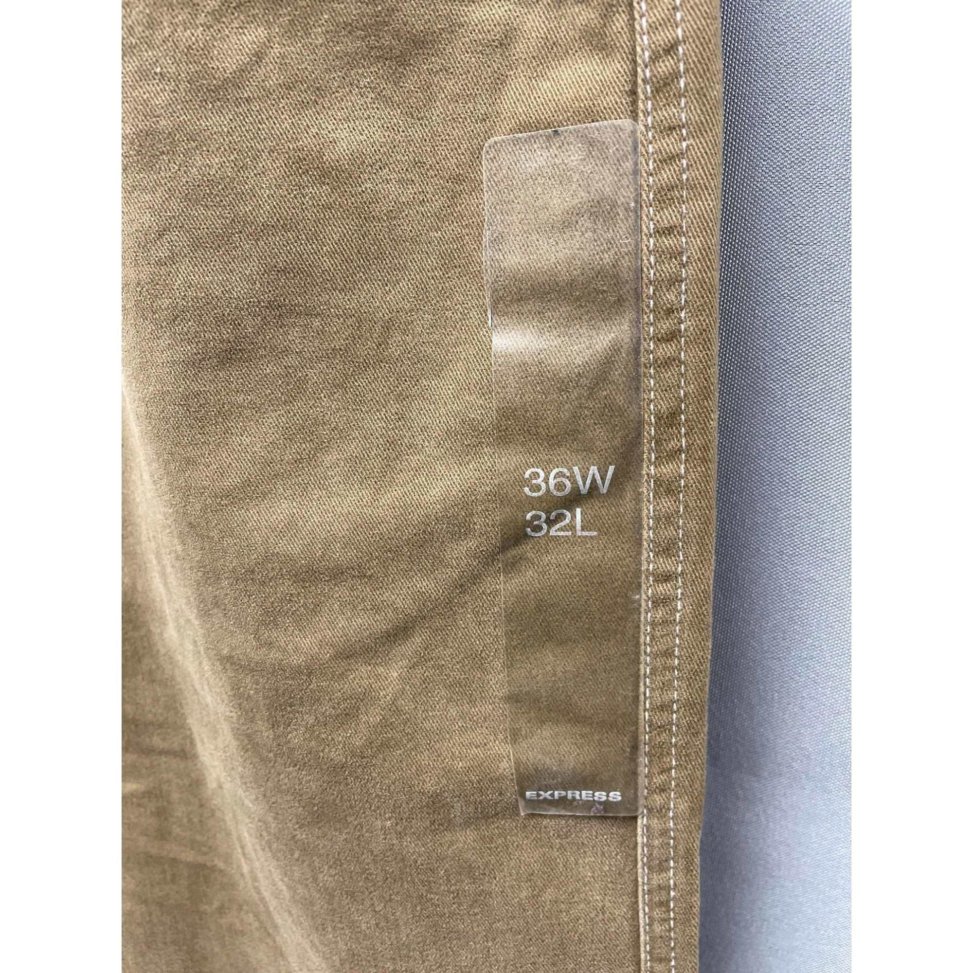 Express Express Men's Tan/ Vintage Twill Jeans Boot Cut Size 36x32 S Size US 36 / EU 52 - 2 Thumbnail