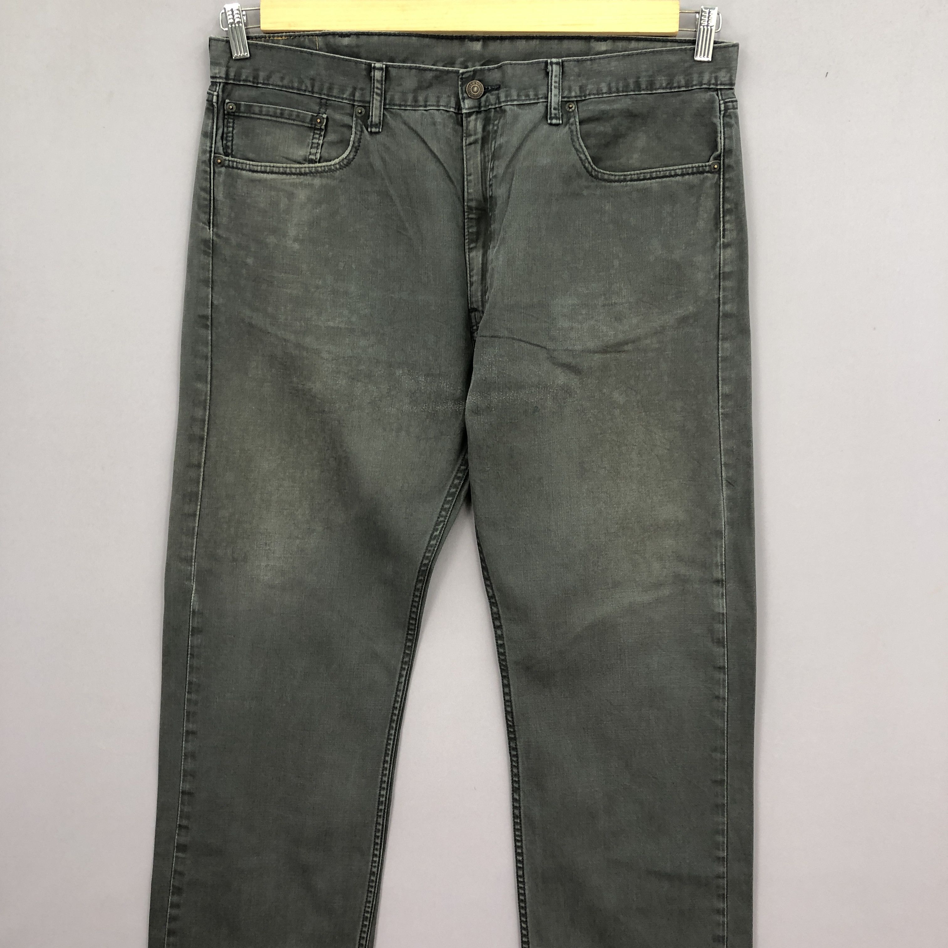 Levi's Vintage Levis 505 Super Black Jeans Ash Gray Denim BS47145 Size US 40 / EU 56 - 3 Thumbnail