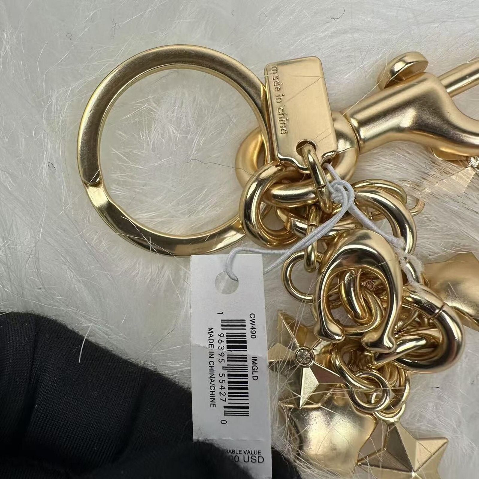 Coach Coach Star Cluster Bag Charm With Key Ring In Gold CW490 NWT Size ONE SIZE - 5 Thumbnail